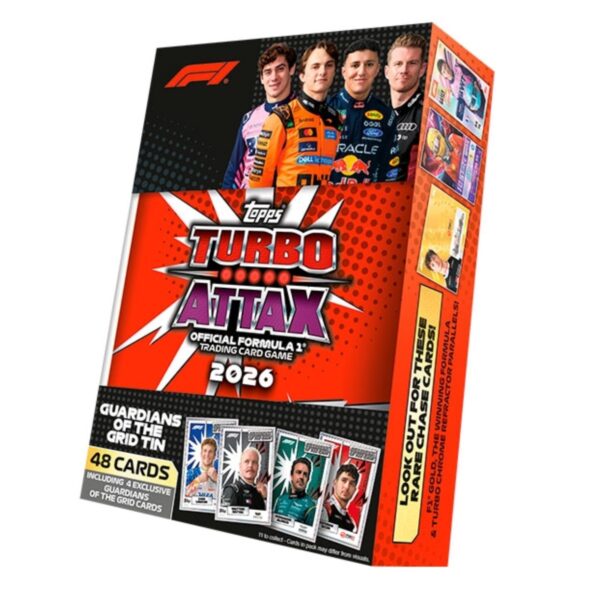 Topps 2026 - Mega Tins Turbo Attax Formula 1 - Guardians of the grid opakowanie