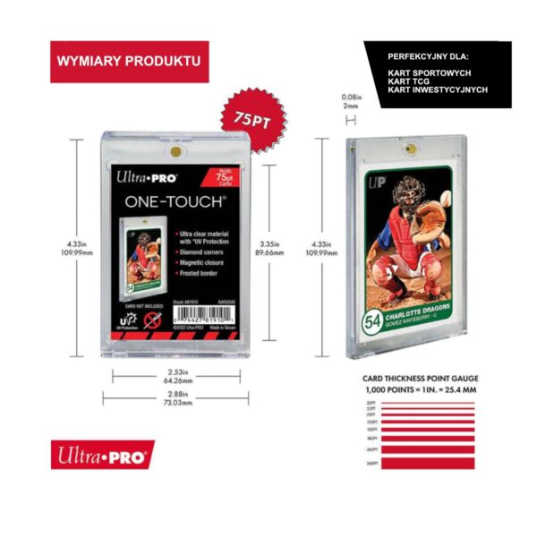 Ultra Pro Holder magnetyczny One-Touch 75pt z ochroną UV